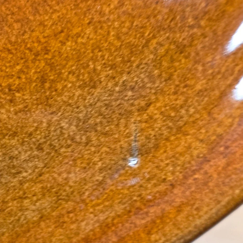 1967 Vintage Fiesta Sheffield Amberstone Brown Oval Serving Platter 12.5